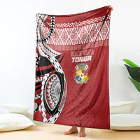 Mate Ma'a Tonga Rugby Kupesi Motifs Blanket Red Waves LT7 - Polynesian Pride