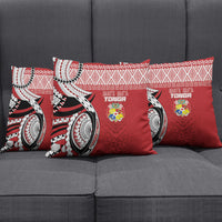 Mate Ma'a Tonga Rugby Kupesi Motifs Pillow Cover Red Waves LT7 - Polynesian Pride
