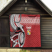 Mate Ma'a Tonga Rugby Kupesi Motifs Quilt Red Waves LT7 - Polynesian Pride