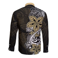 Polynesian Pride Long Sleeve Button Shirt Tiare With Plumeria Mix Style LT7 - Polynesian Pride