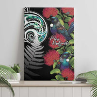 Meri Kirihimete New Zealand Canvas Wall Art Tui on Pohutukawa LT7 - Polynesian Pride
