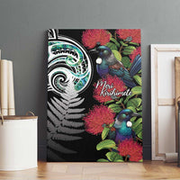 Meri Kirihimete New Zealand Canvas Wall Art Tui on Pohutukawa LT7 - Polynesian Pride