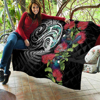 Meri Kirihimete New Zealand Quilt Tui on Pohutukawa