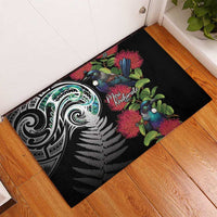Meri Kirihimete New Zealand Rubber Doormat Tui on Pohutukawa LT7 - Polynesian Pride