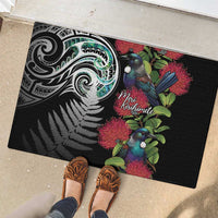 Meri Kirihimete New Zealand Rubber Doormat Tui on Pohutukawa LT7 - Polynesian Pride