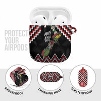 New Zealand Christmas Taniko Poutama AirPods Case Flora Map with Birds LT7 - Polynesian Pride