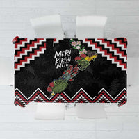 New Zealand Christmas Taniko Poutama Tablecloth Flora Map with Birds - Polynesian Pride