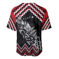 New Zealand Christmas Taniko Poutama Baseball Jersey Mountainscape Maori Fern - Polynesian Pride