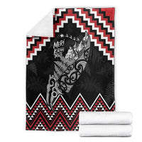 New Zealand Christmas Taniko Poutama Blanket Mountainscape Maori Fern - Polynesian Pride