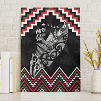 New Zealand Christmas Taniko Poutama Canvas Wall Art Mountainscape Maori Fern - Polynesian Pride