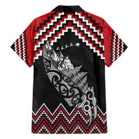 New Zealand Christmas Taniko Poutama Family Matching Off The Shoulder Long Sleeve Dress and Hawaiian Shirt Mountainscape Maori Fern - Polynesian Pride