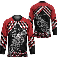 New Zealand Christmas Taniko Poutama Hockey Jersey Mountainscape Maori Fern - Polynesian Pride