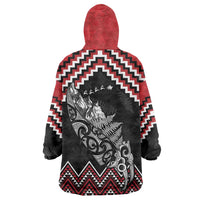 New Zealand Christmas Taniko Poutama Wearable Blanket Hoodie Mountainscape Maori Fern - Polynesian Pride