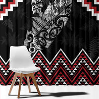 New Zealand Christmas Taniko Poutama Window Curtain Mountainscape Maori Fern - Polynesian Pride
