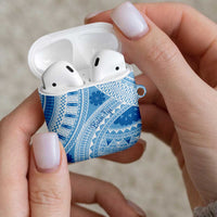 Bula Fiji Classic Masi Tapa AirPods Case Turquoise LT7 - Polynesian Pride