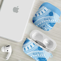 Bula Fiji Classic Masi Tapa AirPods Case Turquoise LT7 - Polynesian Pride