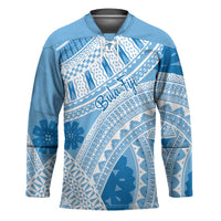Bula Fiji Classic Masi Tapa Hockey Jersey Turquoise LT7 Unisex Turquoise - Polynesian Pride