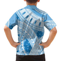 Bula Fiji Classic Masi Tapa Kid Hawaiian Shirt Turquoise LT7 - Polynesian Pride