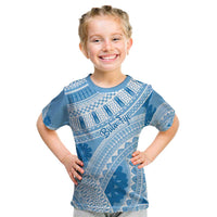 Bula Fiji Classic Masi Tapa Kid T Shirt Turquoise LT7 Turquoise - Polynesian Pride