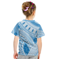 Bula Fiji Classic Masi Tapa Kid T Shirt Turquoise LT7 - Polynesian Pride
