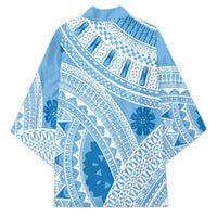 Bula Fiji Classic Masi Tapa Kimono Turquoise - Polynesian Pride