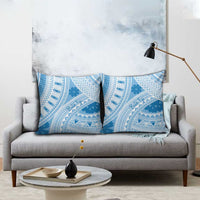 Bula Fiji Classic Masi Tapa Pillow Cover Turquoise - Polynesian Pride
