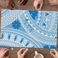Bula Fiji Classic Masi Tapa Puzzle Turquoise - Polynesian Pride
