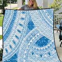 Bula Fiji Classic Masi Tapa Quilt Turquoise - Polynesian Pride