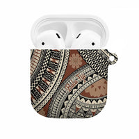 Bula Fiji Classic Masi Tapa AirPods Case Vintage Brown LT7 Brown - Polynesian Pride