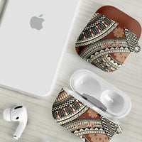 Bula Fiji Classic Masi Tapa AirPods Case Vintage Brown LT7 - Polynesian Pride