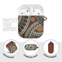 Bula Fiji Classic Masi Tapa AirPods Case Vintage Brown LT7 - Polynesian Pride