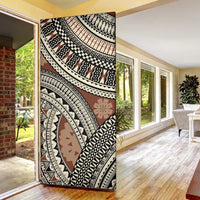 Bula Fiji Classic Masi Tapa Door Cover Vintage Brown - Polynesian Pride