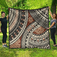 Bula Fiji Classic Masi Tapa Quilt Vintage Brown - Polynesian Pride