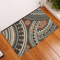 Bula Fiji Classic Masi Tapa Rubber Doormat Vintage Brown - Polynesian Pride