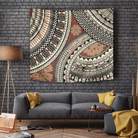 Bula Fiji Classic Masi Tapa Tapestry Vintage Brown - Polynesian Pride