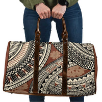 Bula Fiji Classic Masi Tapa Travel Bag Vintage Brown LT7 Brown - Polynesian Pride