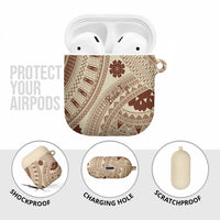 Bula Fiji Classic Masi Tapa AirPods Case Vintage Beige LT7 - Polynesian Pride