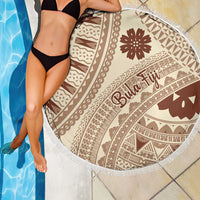 Bula Fiji Classic Masi Tapa Beach Blanket Vintage Beige LT7 - Polynesian Pride