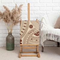 Bula Fiji Classic Masi Tapa Canvas Wall Art Vintage Beige LT7 - Polynesian Pride