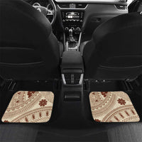 Bula Fiji Classic Masi Tapa Car Mats Vintage Beige LT7 Set 2pcs - Back Beige - Polynesian Pride