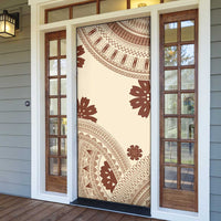 Bula Fiji Classic Masi Tapa Door Cover Vintage Beige - Polynesian Pride