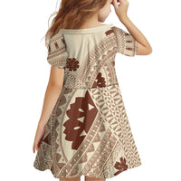 Bula Fiji Classic Masi Tapa Family Matching Puletasi and Hawaiian Shirt Vintage Beige - Polynesian Pride