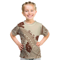Bula Fiji Classic Masi Tapa Kid T Shirt Vintage Beige LT7 Beige - Polynesian Pride