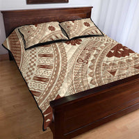 Bula Fiji Classic Masi Tapa Quilt Bed Set Vintage Beige - Polynesian Pride
