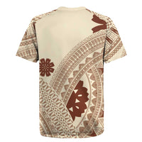 Bula Fiji Classic Masi Tapa Rugby Jersey Vintage Beige LT7 - Polynesian Pride