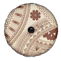 Bula Fiji Classic Masi Tapa Spare Tire Cover Vintage Beige LT7 - Polynesian Pride