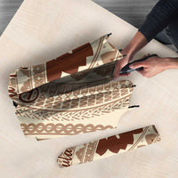 Bula Fiji Classic Masi Tapa Umbrella Vintage Beige - Polynesian Pride