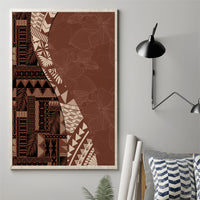 Bula Fiji Canvas Wall Art Tribal Masi Tapa - Brown LT7 - Polynesian Pride