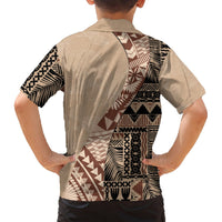 Bula Fiji Hawaiian Shirt Tribal Masi Tapa - Beige LT7 - Polynesian Pride