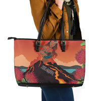 Hawaii Kilauea Volcano Leather Tote Bag Pele Goddess LT7 - Polynesian Pride